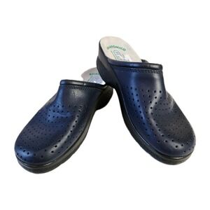 Fly Flot Women's Mules Sz US 8 Blue Anti Shock Slip On Clogs Comfort Shoe EU 39